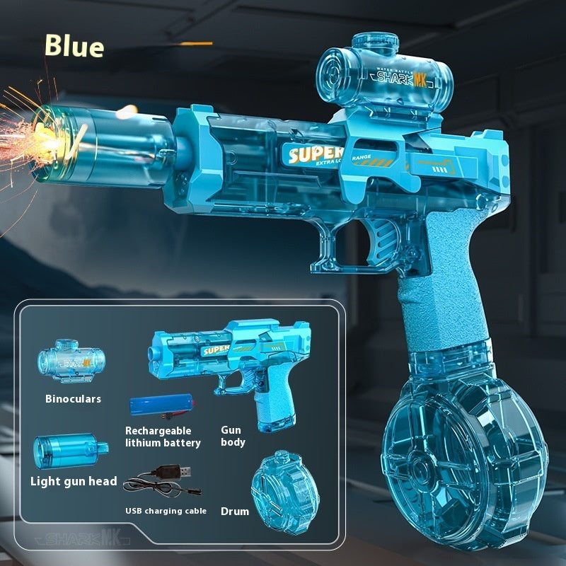 Pistolet à eau électrique VOLTAQUA avec lumières LED bleues