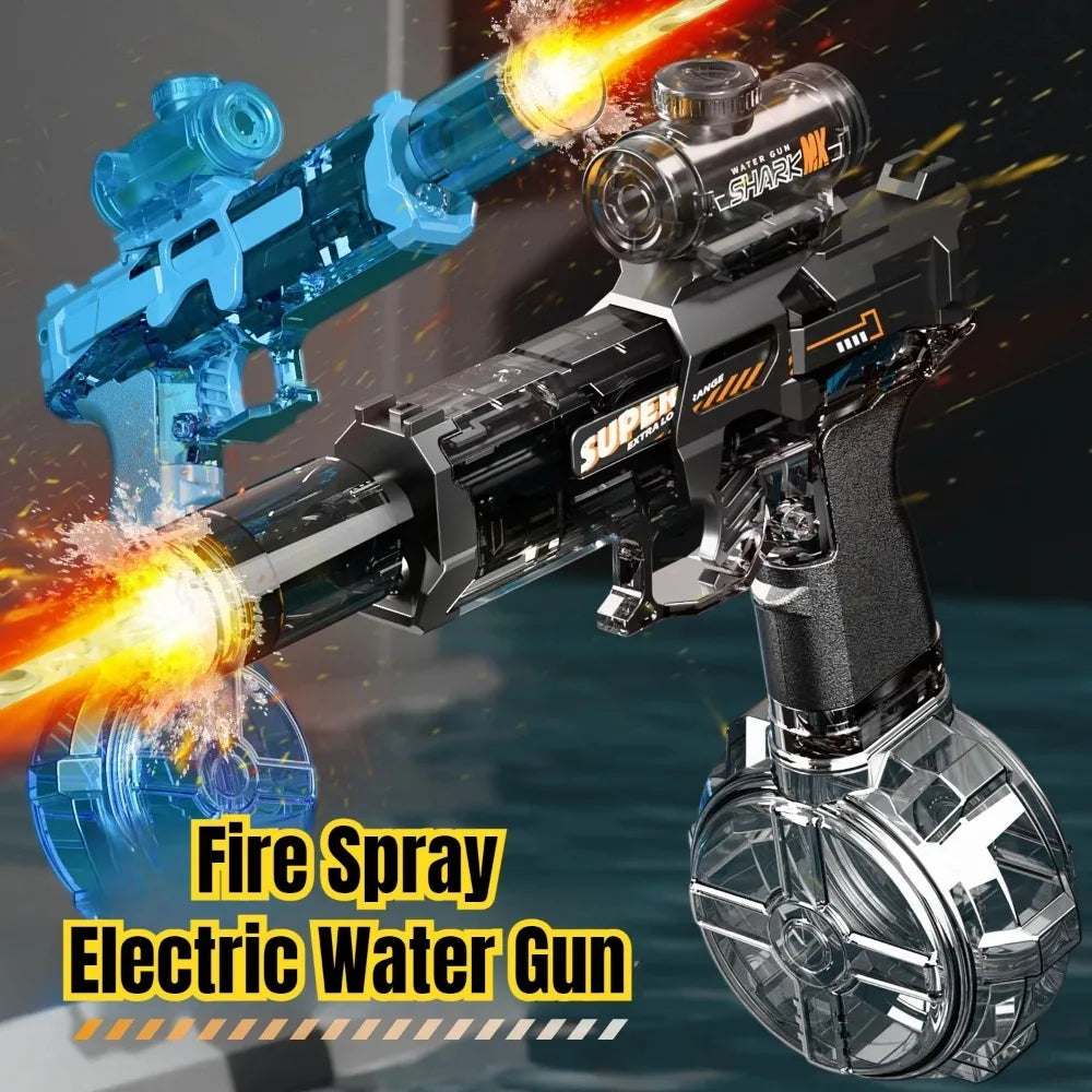 Pistolet à eau électrique VOLTAQUA avec lumières LED bleues