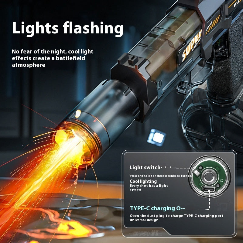 Pistolet à eau électrique VOLTAQUA avec lumières LED bleues